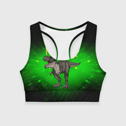 Женский спортивный топ 3D Roarrr! Динозавр T-rex