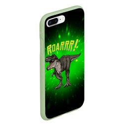 Чехол для iPhone 7Plus/8 Plus матовый Roarrr! Динозавр T-rex - фото 2