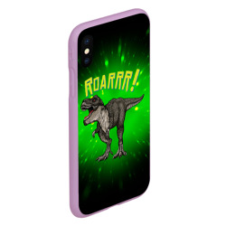 Чехол для iPhone XS Max матовый Roarrr! Динозавр T-rex - фото 2