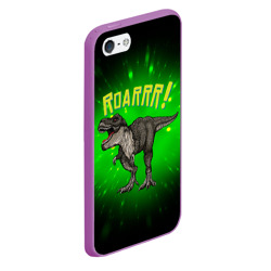 Чехол для iPhone 5/5S матовый Roarrr! Динозавр T-rex - фото 2