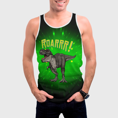 Мужская майка 3D Roarrr! Динозавр T-rex, цвет 3D печать - фото 3