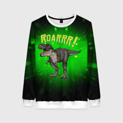 Женский свитшот 3D Roarrr! Динозавр T-rex