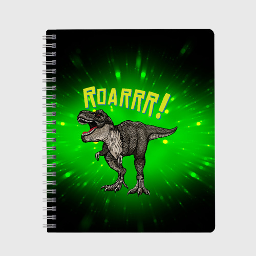 Тетрадь Roarrr! Динозавр T-rex, цвет крупная клетка