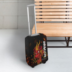 Чехол для чемодана 3D Dragon огненный дракон - фото 2