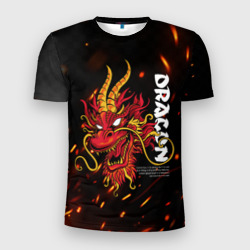 Мужская футболка 3D Slim Dragon огненный дракон