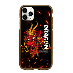 Чехол для iPhone 11 Pro Max матовый Dragon огненный дракон