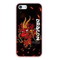 Чехол для iPhone 5/5S матовый Dragon огненный дракон