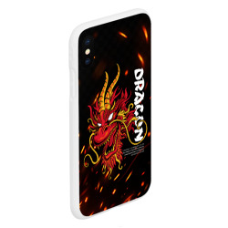 Чехол для iPhone XS Max матовый Dragon огненный дракон - фото 2