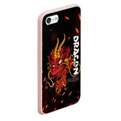 Чехол для iPhone 5/5S матовый Dragon огненный дракон - фото 2