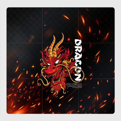 Магнитный плакат 3Х3 Dragon огненный дракон