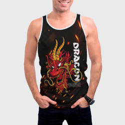 Мужская майка 3D Dragon огненный дракон - фото 2