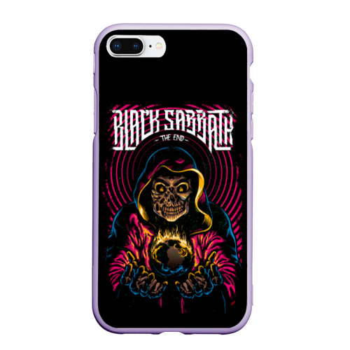 Чехол для iPhone 7Plus/8 Plus матовый Black Sabbath, цвет светло-сиреневый