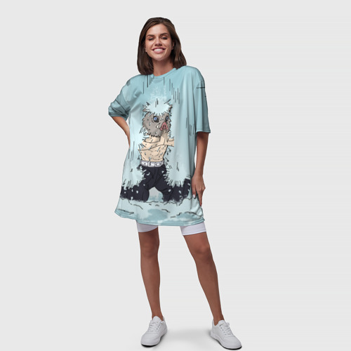 Платье-футболка 3D Медитация Иноске, цвет 3D печать - фото 5