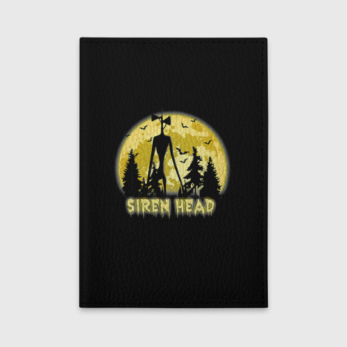 Обложка для автодокументов Siren Head | Yellow Moon, цвет зеленый