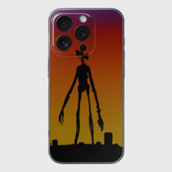 Чехол для iPhone 16 Pro силиконовый с защитой камеры Сиреноголовый монстр