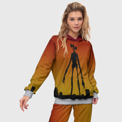 Женский костюм с толстовкой 3D Сиреноголовый монстр - фото 2