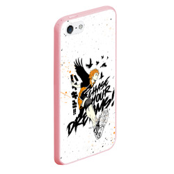 Чехол для iPhone 5/5S матовый Haikyu волейбол брызги красок - фото 2