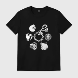 Мужская футболка хлопок Символы 7 смертных грехов
