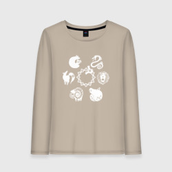 Женский лонгслив хлопок Символы 7 смертных грехов