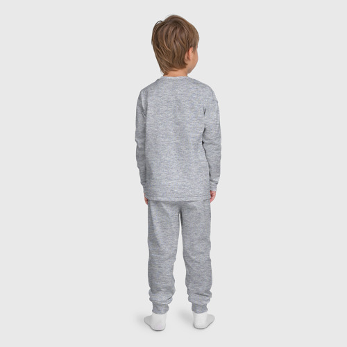 Детская пижама с лонгсливом хлопок с принтом Уроборос | Символ (Z), вид сзади #2