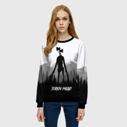 Женский свитшот 3D Siren head Dark forest - фото 2