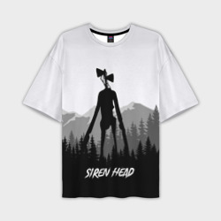 Мужская футболка oversize 3D Siren head Dark forest