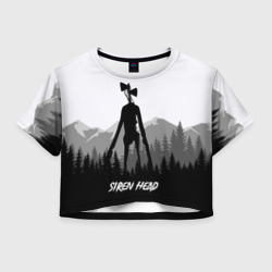 Женская футболка Crop-top 3D Siren head Dark forest