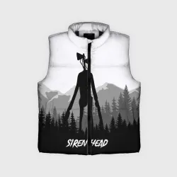 Детский жилет утепленный 3D Siren head Dark forest