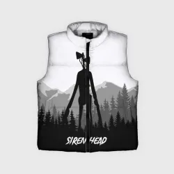 Детский жилет утепленный 3D Siren head Dark forest