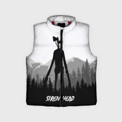 Детский жилет утепленный 3D Siren head Dark forest