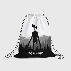 Рюкзак-мешок 3D Siren head Dark forest