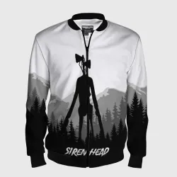Мужской бомбер 3D Siren head Dark forest