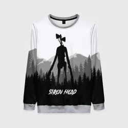 Женский свитшот 3D Siren head Dark forest