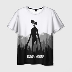 Мужская футболка 3D Siren head Dark forest