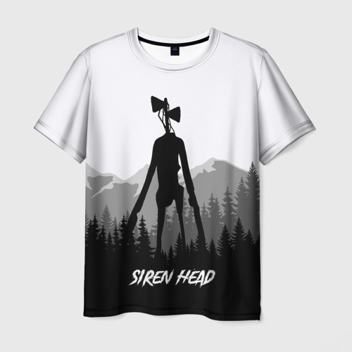 Мужская футболка 3D Siren head Dark forest, цвет 3D печать