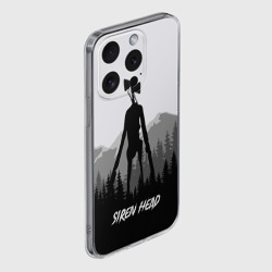 Чехол для iPhone 15 Pro Max силиконовый с защитой камеры Siren head Dark forest - фото 2