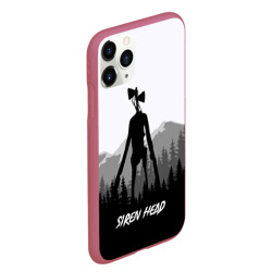 Чехол для iPhone 11 Pro Max матовый Siren head Dark forest - фото 2