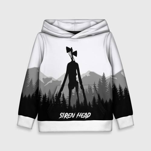 Детская толстовка 3D Siren head Dark forest, цвет белый