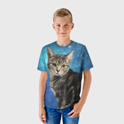 Детская футболка 3D Кот Космос - фото 2