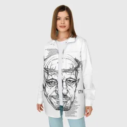 Женская рубашка oversize 3D Кровосток - фото 2