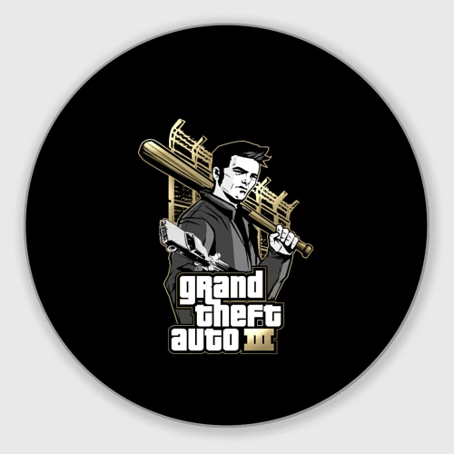 Круглый коврик для мышки Клод GTA 3