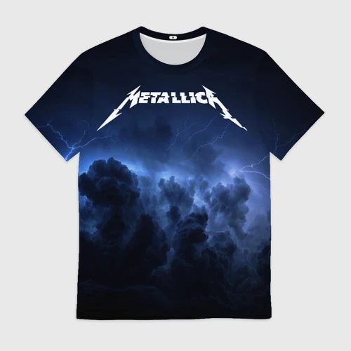 Мужская футболка 3D с принтом Metallica Металлика, вид спереди #2