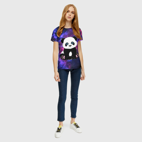 Женская футболка 3D Space Panda, цвет 3D печать - фото 5