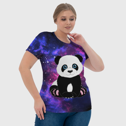 Женская футболка 3D Space Panda, цвет 3D печать - фото 6