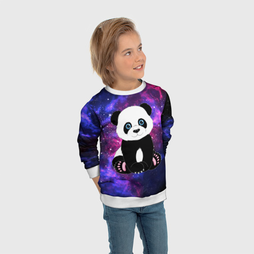 Детский свитшот 3D Space Panda, цвет 3D печать - фото 5