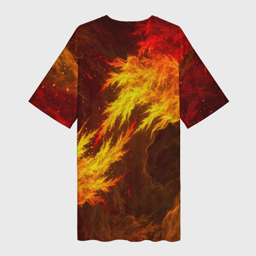 Платье-футболка 3D Огненный Лис, цвет 3D печать - фото 2