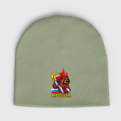 Детская шапка демисезонная Хоккей. Россия