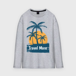 Женский лонгслив oversize хлопок Travel more