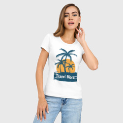 Женская футболка хлопок Slim Travel more - фото 2