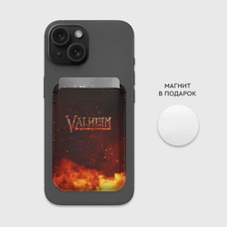 Картхолдер Magsafe магнитный Valheim   огненный   лого - фото 2